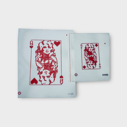 Dolly Queen of Diamonds Needlepoint Pillow/Tray Insert Canvas
