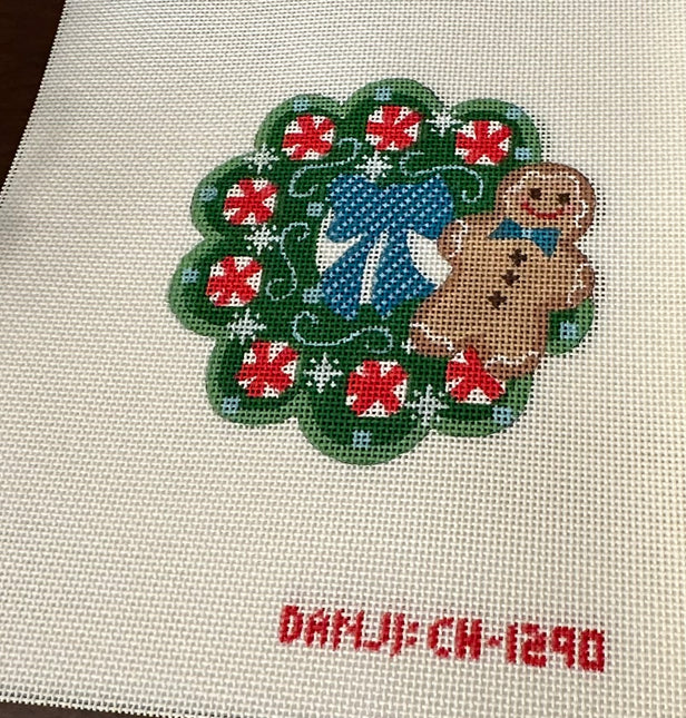 Gingerbread Man Ornament Needlepoint Canvas by Danji