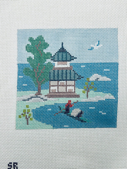 Asian Islands, Color, Coaster Set