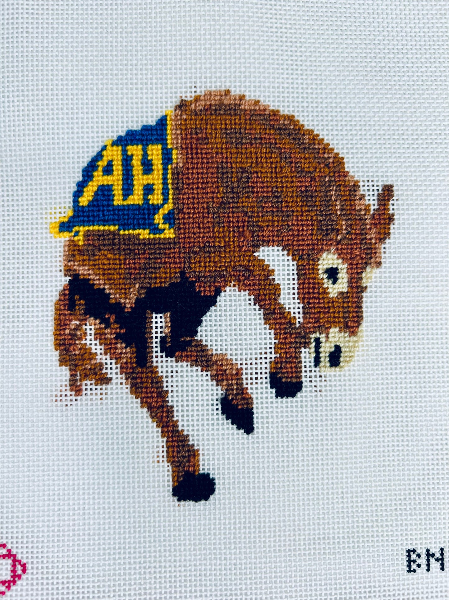 Alamo Heights Mule Needlepoint Ornament Canvas
