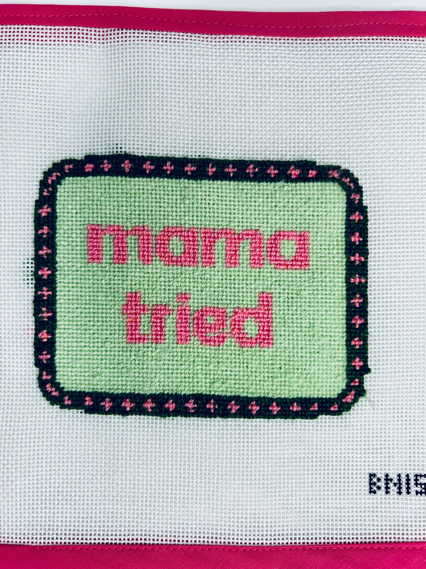 Mama Tried Needlepoint Ornament Canvas