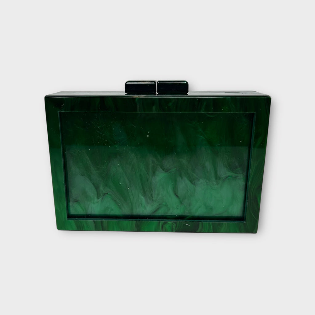 Self finishing Acrylic Clutch (GREEN)