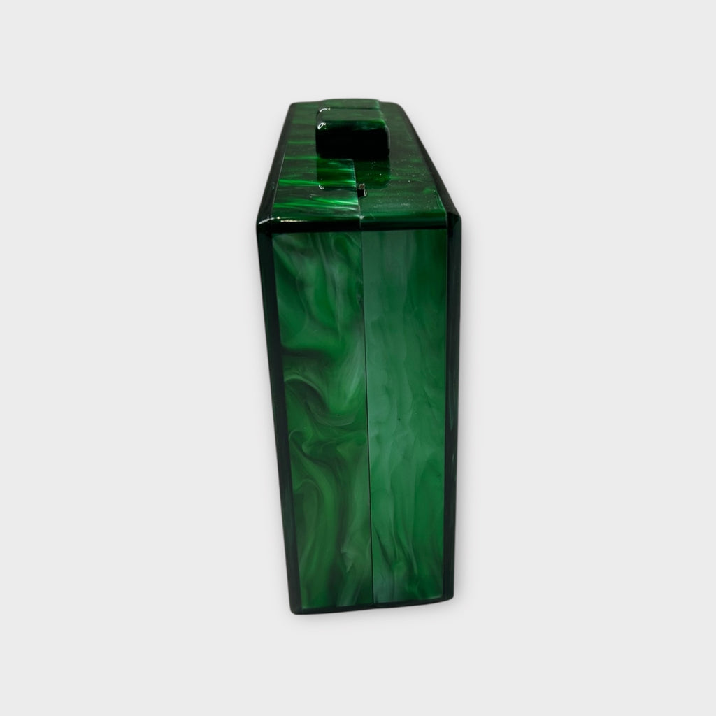 Self finishing Acrylic Clutch (GREEN)