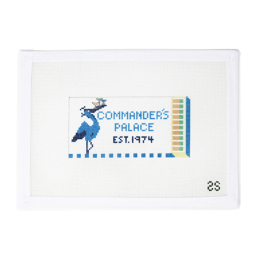 Commander's Palace Matchbook Needlepoint Ornament Canvas