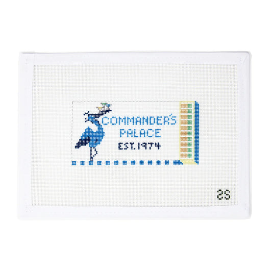Commander's Palace Matchbook Needlepoint Ornament Canvas