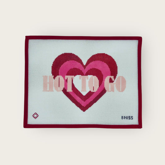 Hot To Go Heart Needlepoint Canvas