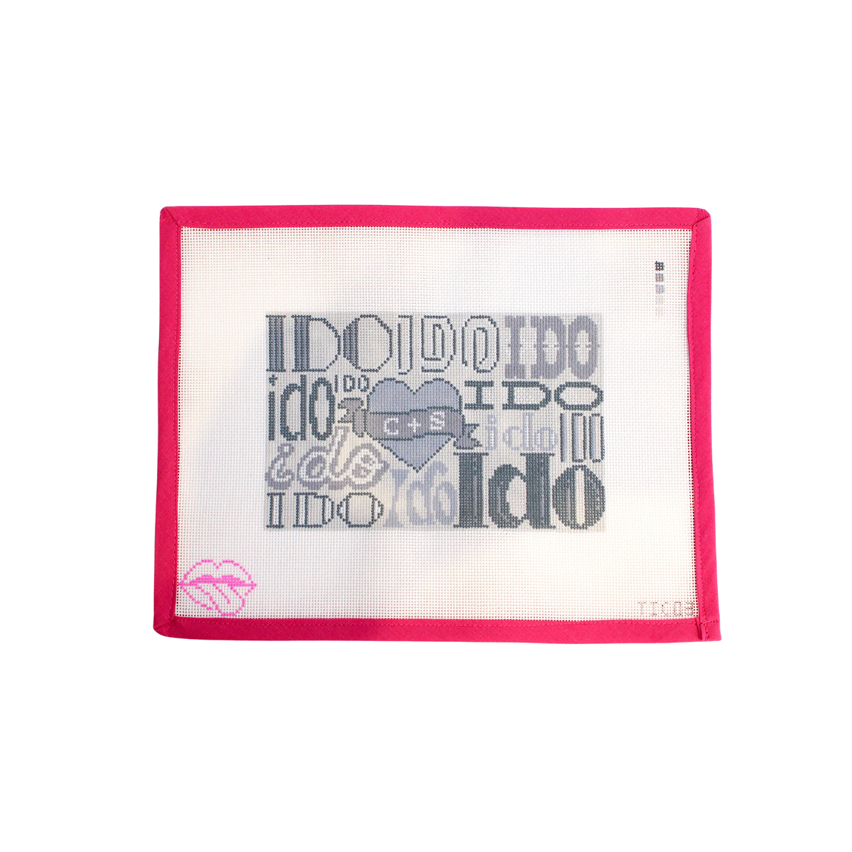 "I Do" Clutch Insert Needlepoint Canvas (Tongue-in-Chic)