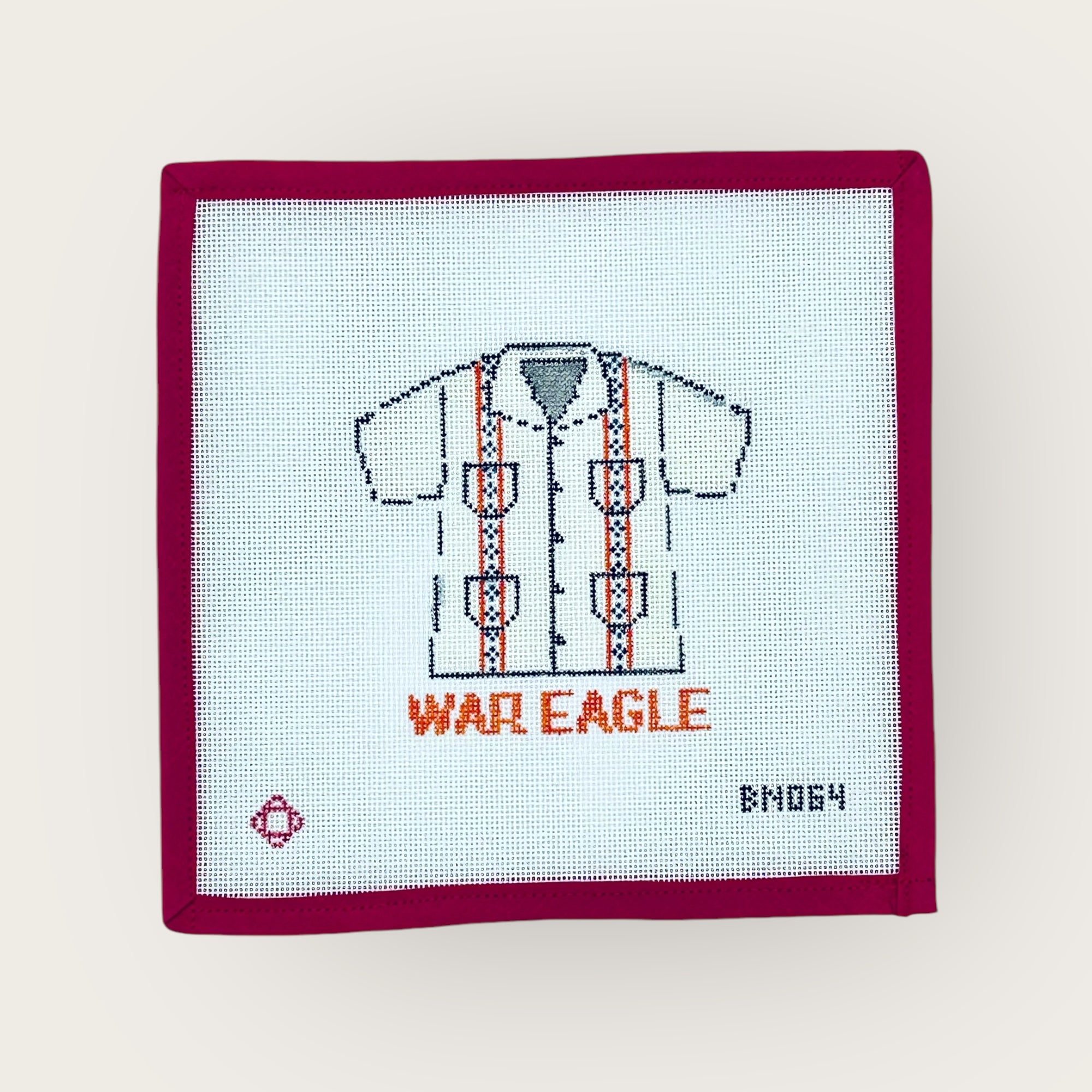Collegiate Guayabera Needlepoint Ornament Canvas