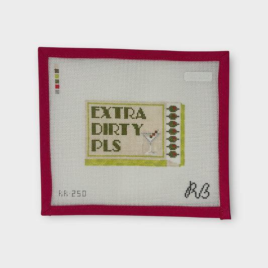 Extra Dirty Pls Matchbook Needlepoint Canvas (Rachel Barri)