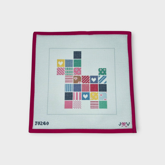 Patchwork Dog Needlepoint Canvas
