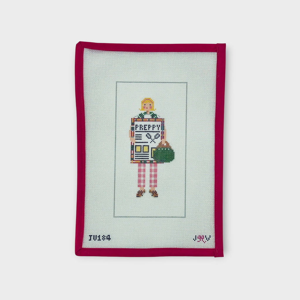 Preppy Blonde Needlepoint Canvas