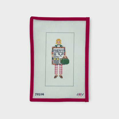 Preppy Blonde Needlepoint Canvas