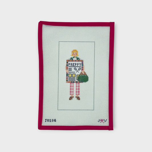 Preppy Blonde Needlepoint Canvas