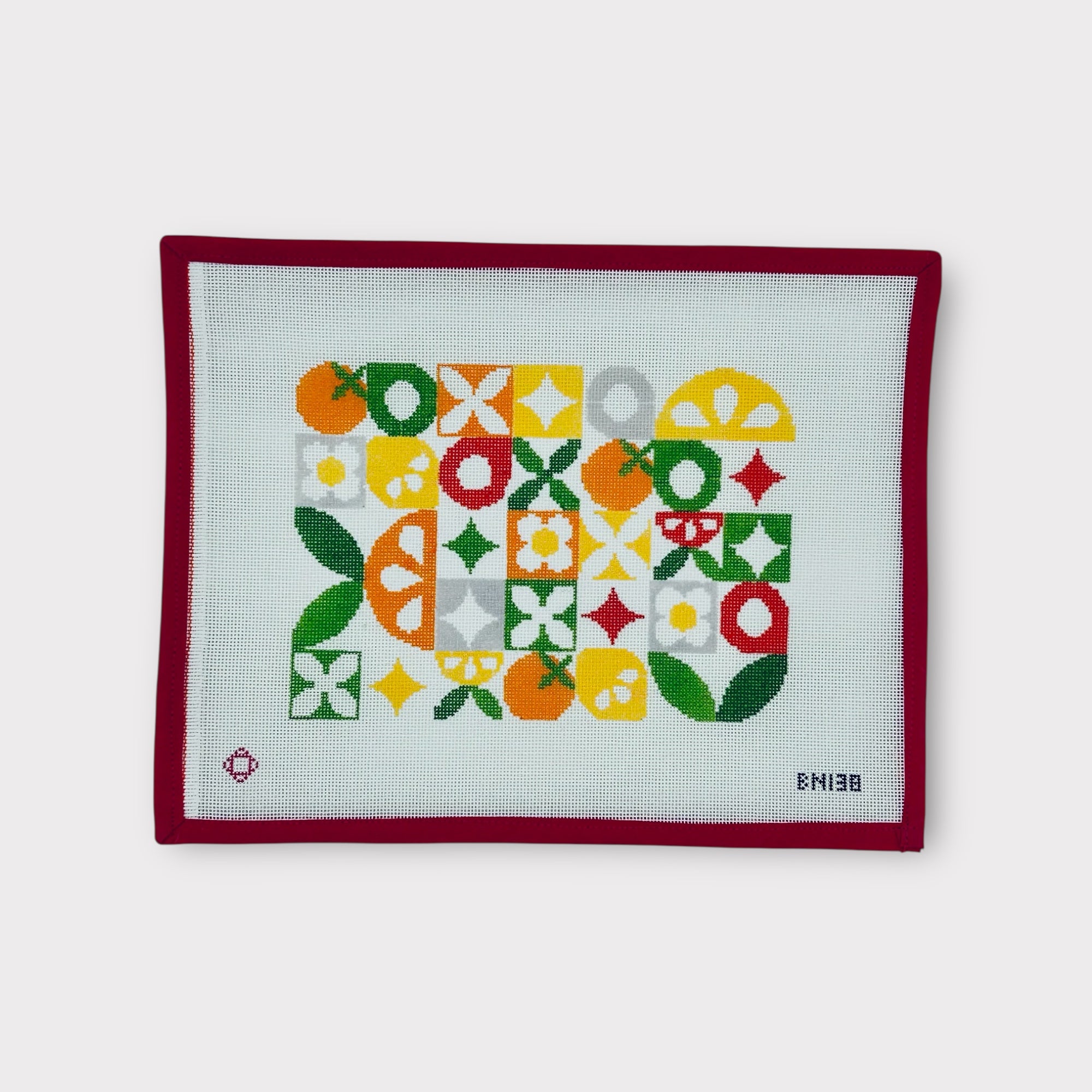 Mod Orange & Lemon Needlepoint Canvas