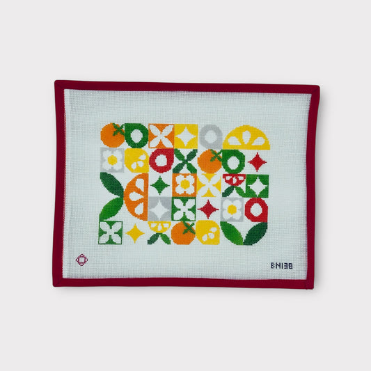 Mod Orange & Lemon Needlepoint Canvas