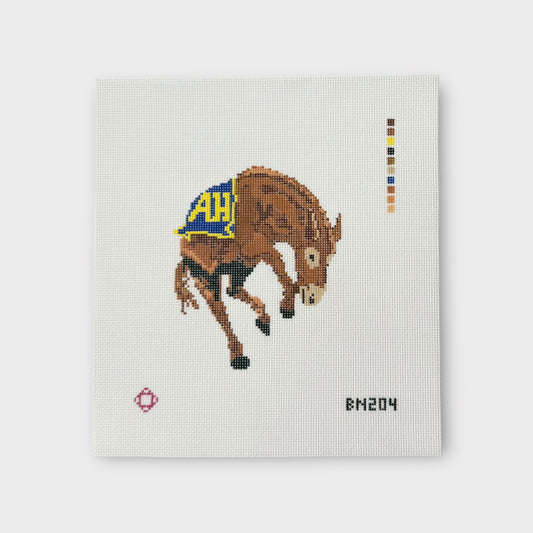Alamo Heights Mule Needlepoint Ornament Canvas