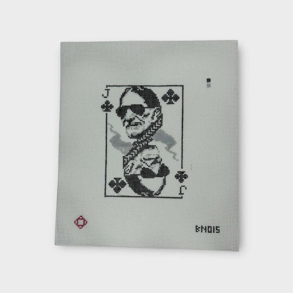 Willie Nelson: Jack of Clubs Needlepoint Ornament Canvas