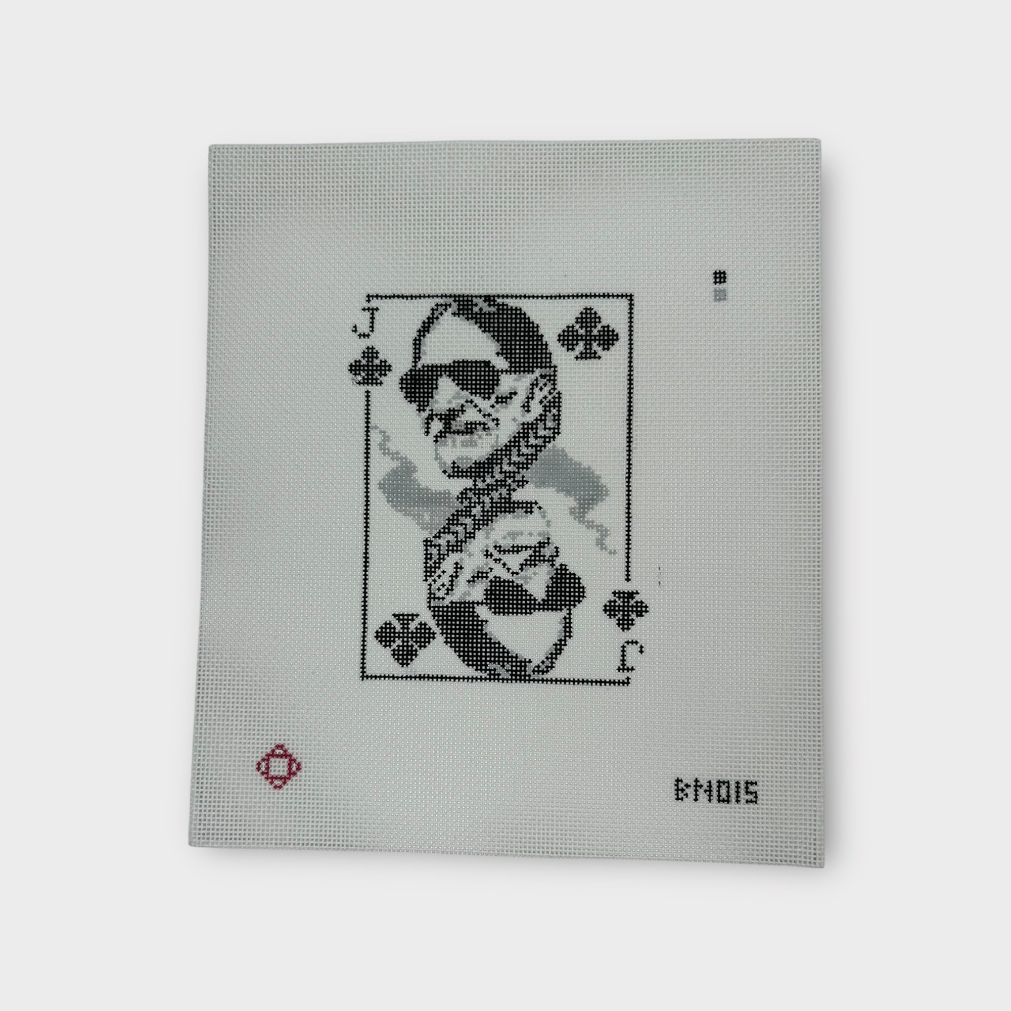 Willie Nelson: Jack of Clubs Needlepoint Ornament Canvas