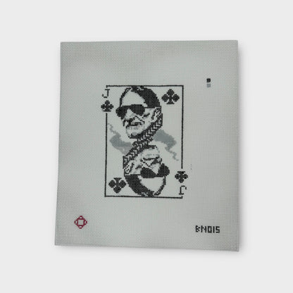 Willie Nelson: Jack of Clubs Needlepoint Ornament Canvas