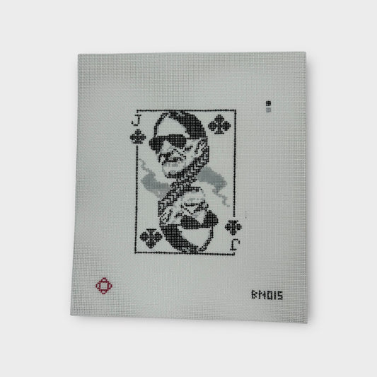 Willie Nelson: Jack of Clubs Needlepoint Ornament Canvas