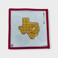 I Heart Texas Waffle Needlepoint Ornament Canvas