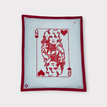 Dolly Queen of Diamonds Needlepoint Pillow/Tray Insert Canvas