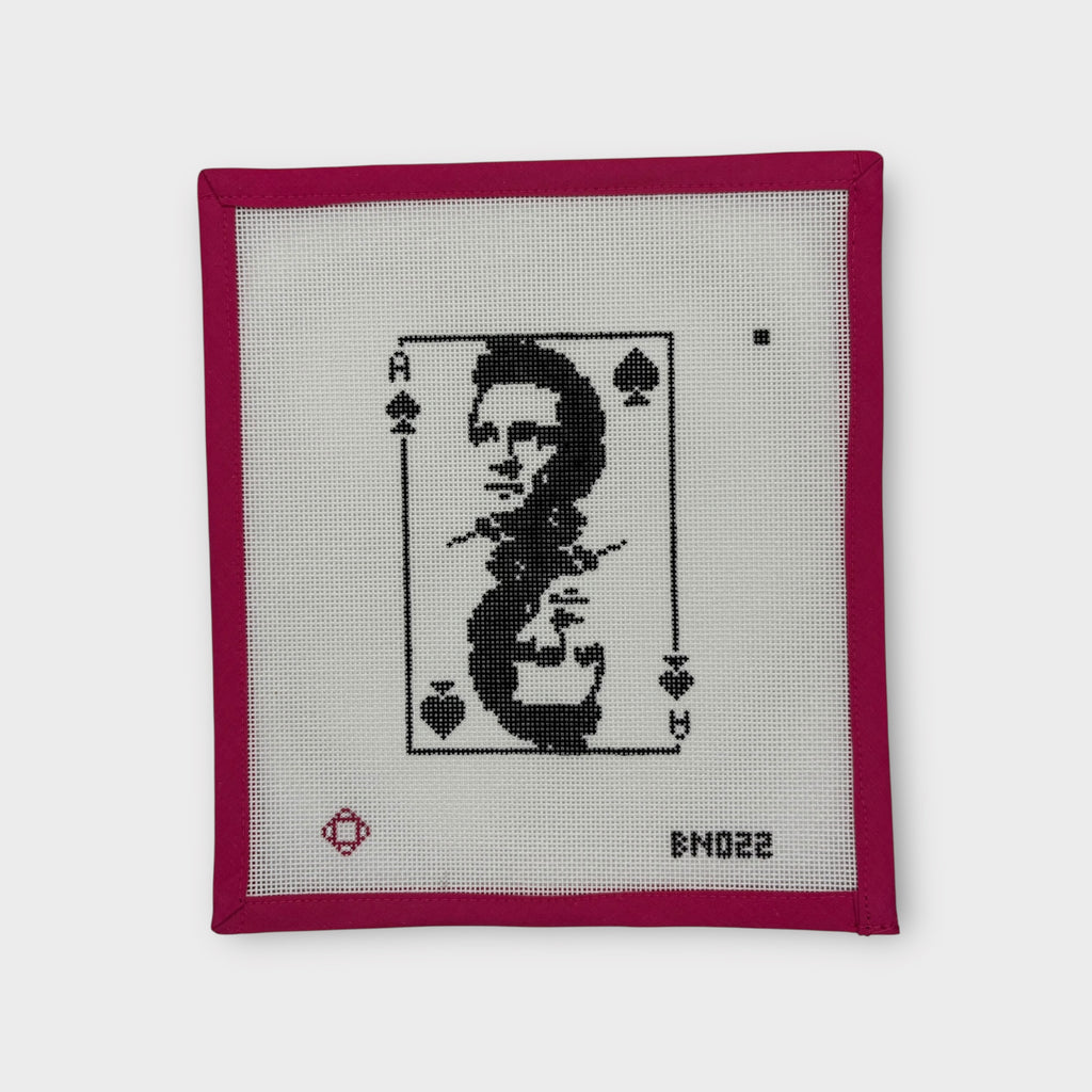 Johnny Cash: Ace of Spades Needlepoint Ornament Canvas