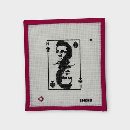 Johnny Cash: Ace of Spades Needlepoint Ornament Canvas