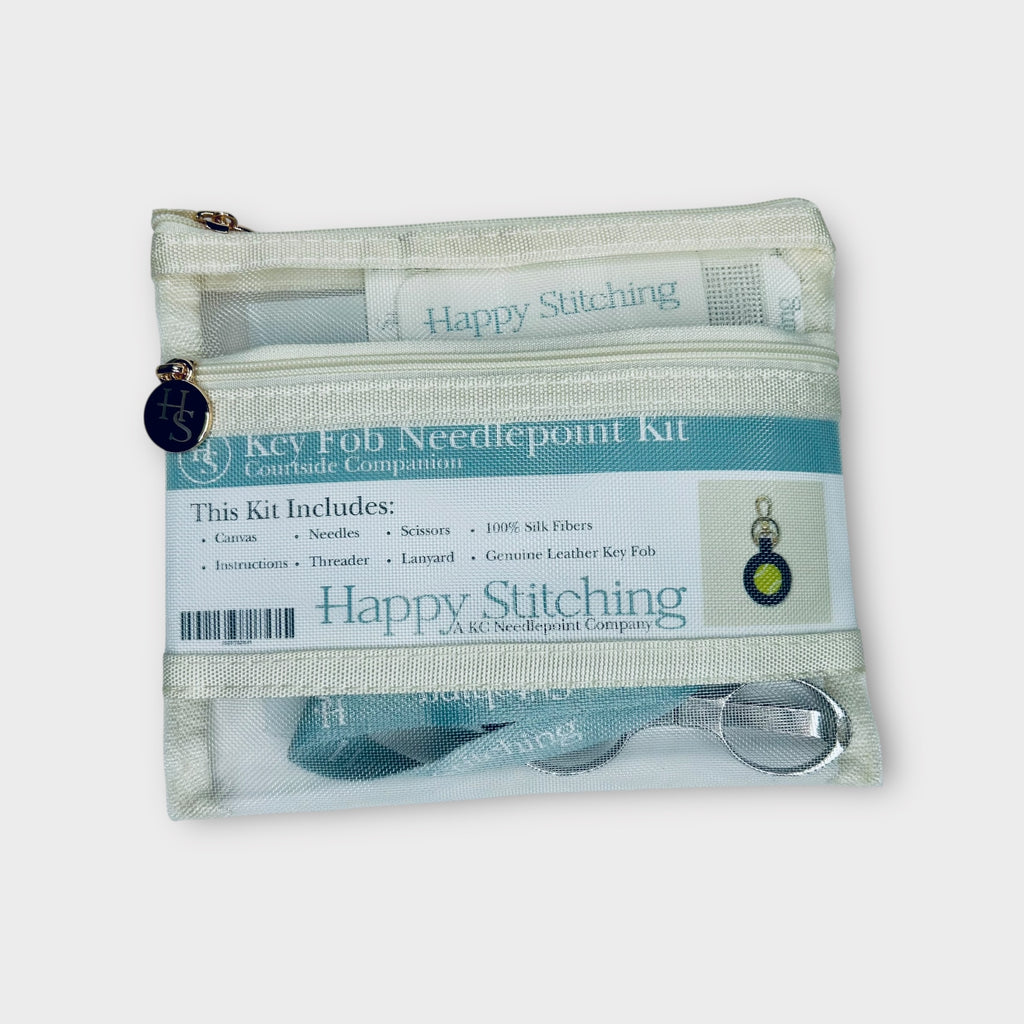 Courtside Companion Needlepoint Canvas SELF FINISHING KIT (by Happy Stitching)
