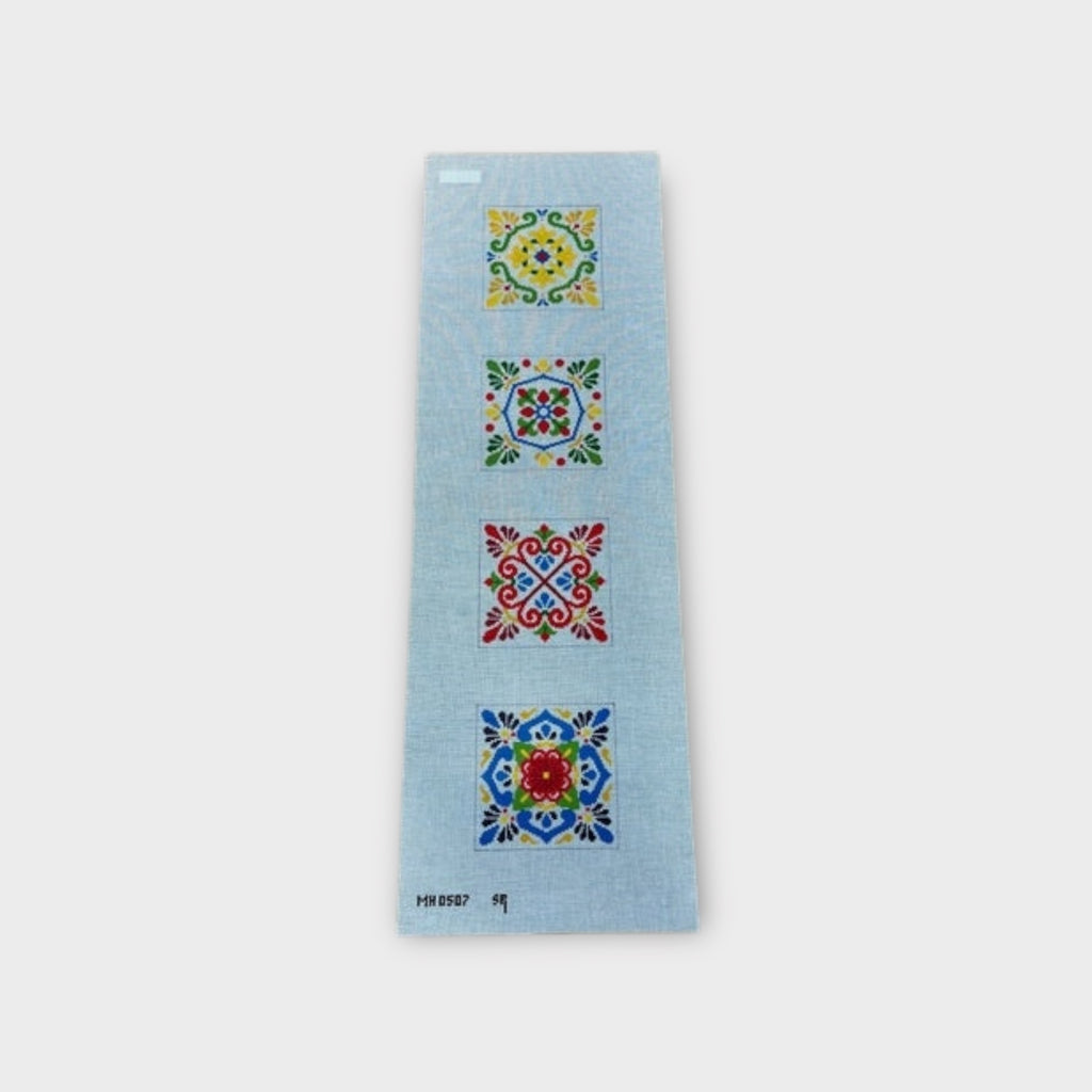 Talavera Tiles Needlepoint Canvas, Coaster Set