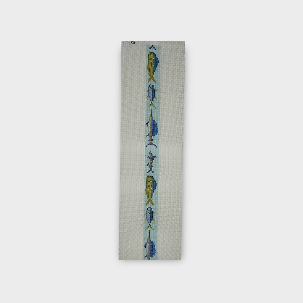 Atlantic Fish Needlepont Belt Canvas