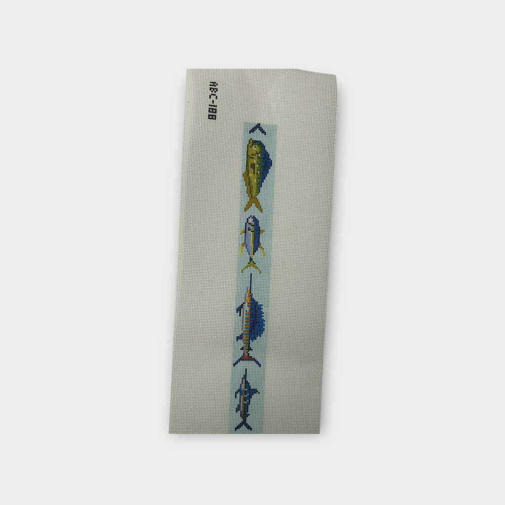 Atlantic Fish Needlepont Belt Canvas
