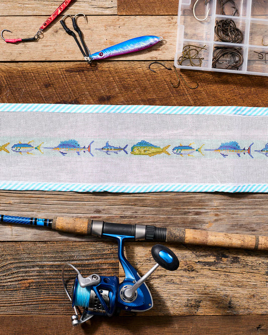 Atlantic Fish Needlepont Belt Canvas