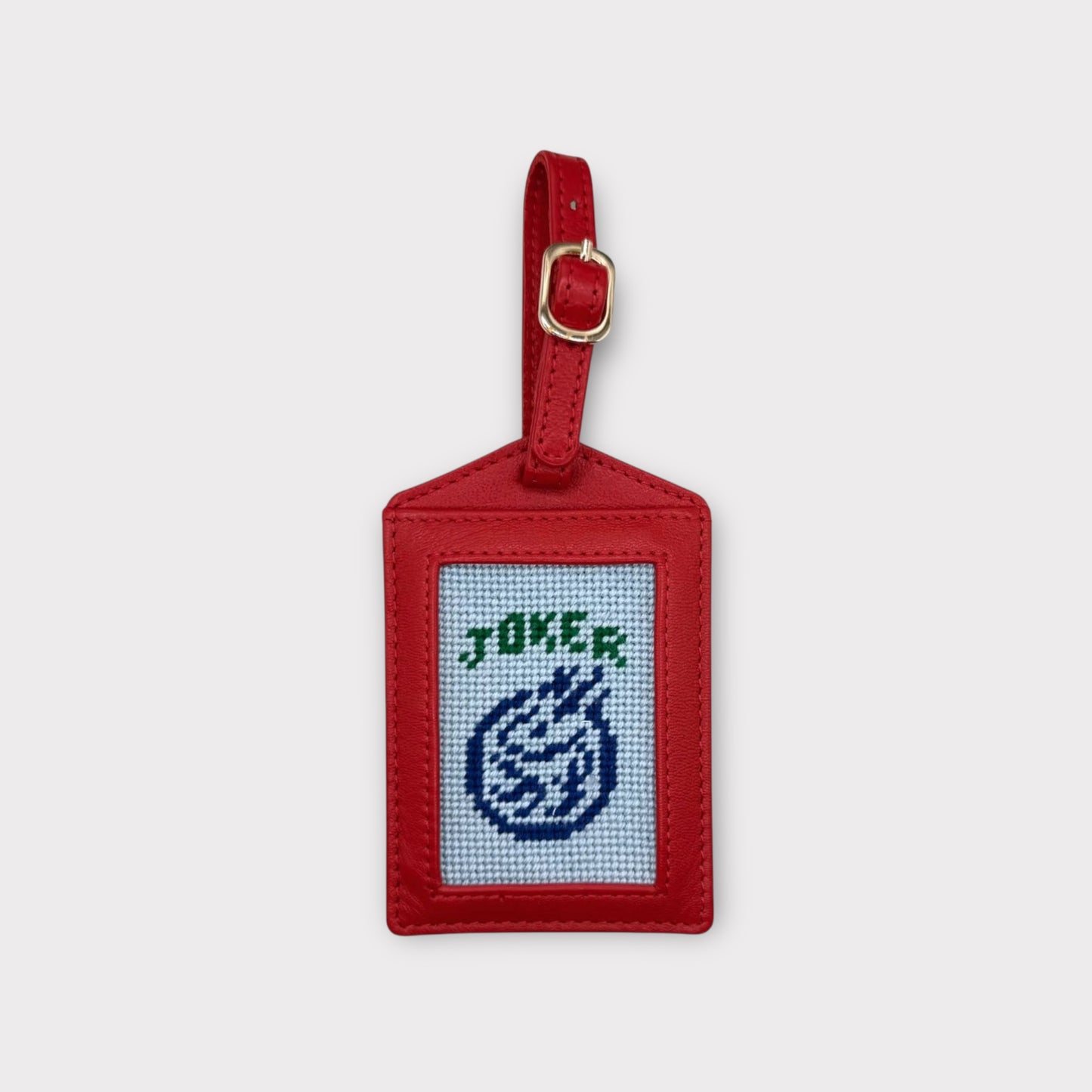 Wild Tile Needlepoint Luggage Tag SELF FINISHING KIT (by Happy Stitching)