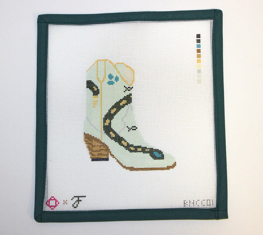 Sneaky Snake Boot Needlepoint Canvas (Fraulein Boots x Bexar Needleworks )