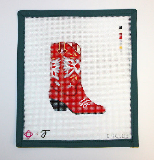 Thunderbird Boot Needlepoint Canvas (Fraulein Boots x Bexar Needleworks)