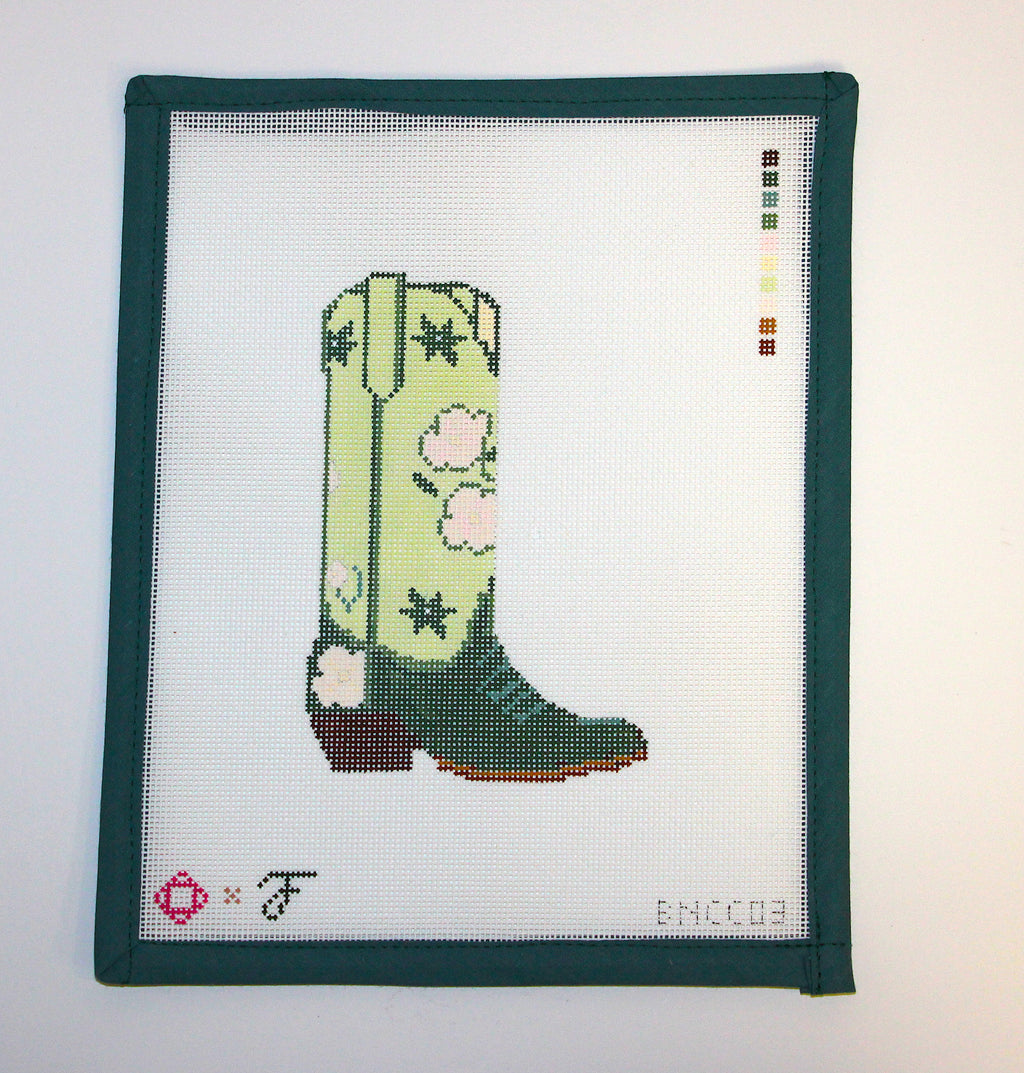 Buttercup Boot Needlepoint Canvas (Fraulein Boots x Bexar Needleworks)
