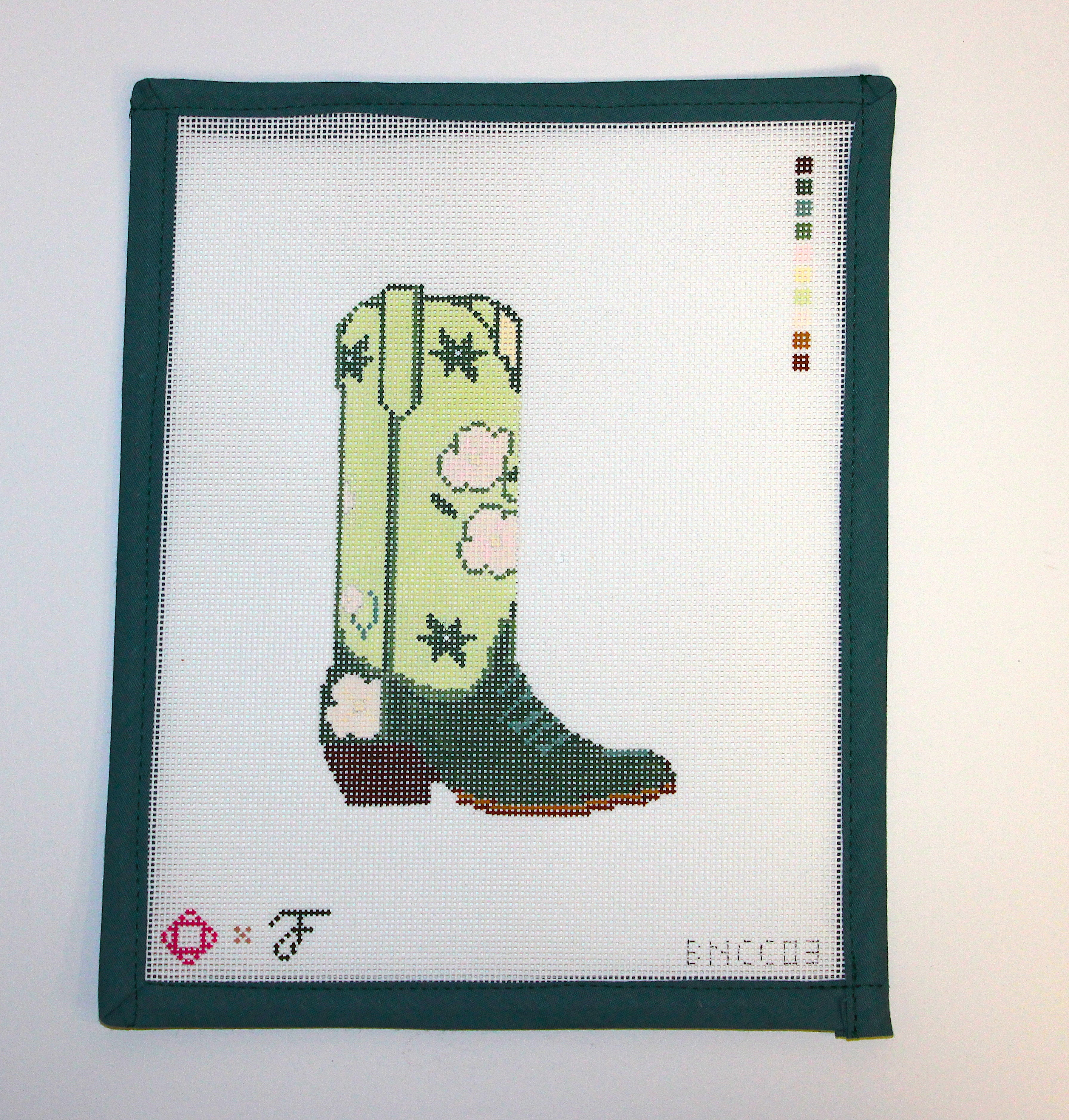 Buttercup Boot Needlepoint Canvas (Fraulein Boots x Bexar Needleworks)
