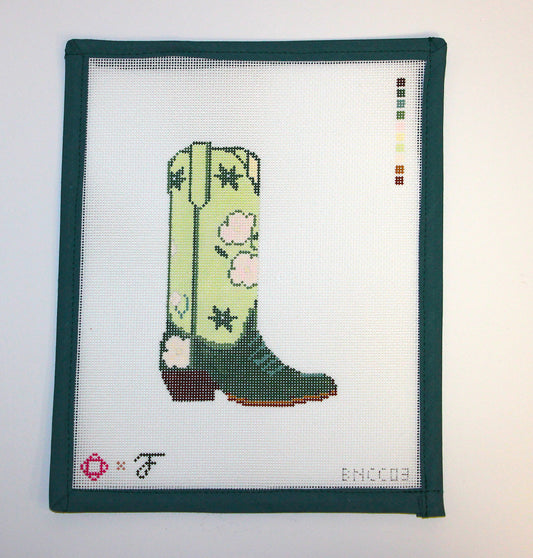 Buttercup Boot Needlepoint Canvas (Fraulein Boots x Bexar Needleworks)