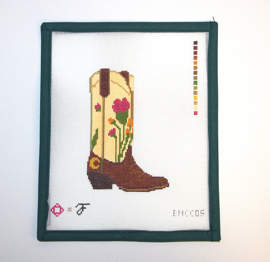 The Cactus Boot Needlepoint Canvas (Fraulein Boots x Bexar Needleworks)
