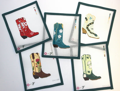 The Cactus Boot Needlepoint Canvas (Fraulein Boots x Bexar Needleworks)
