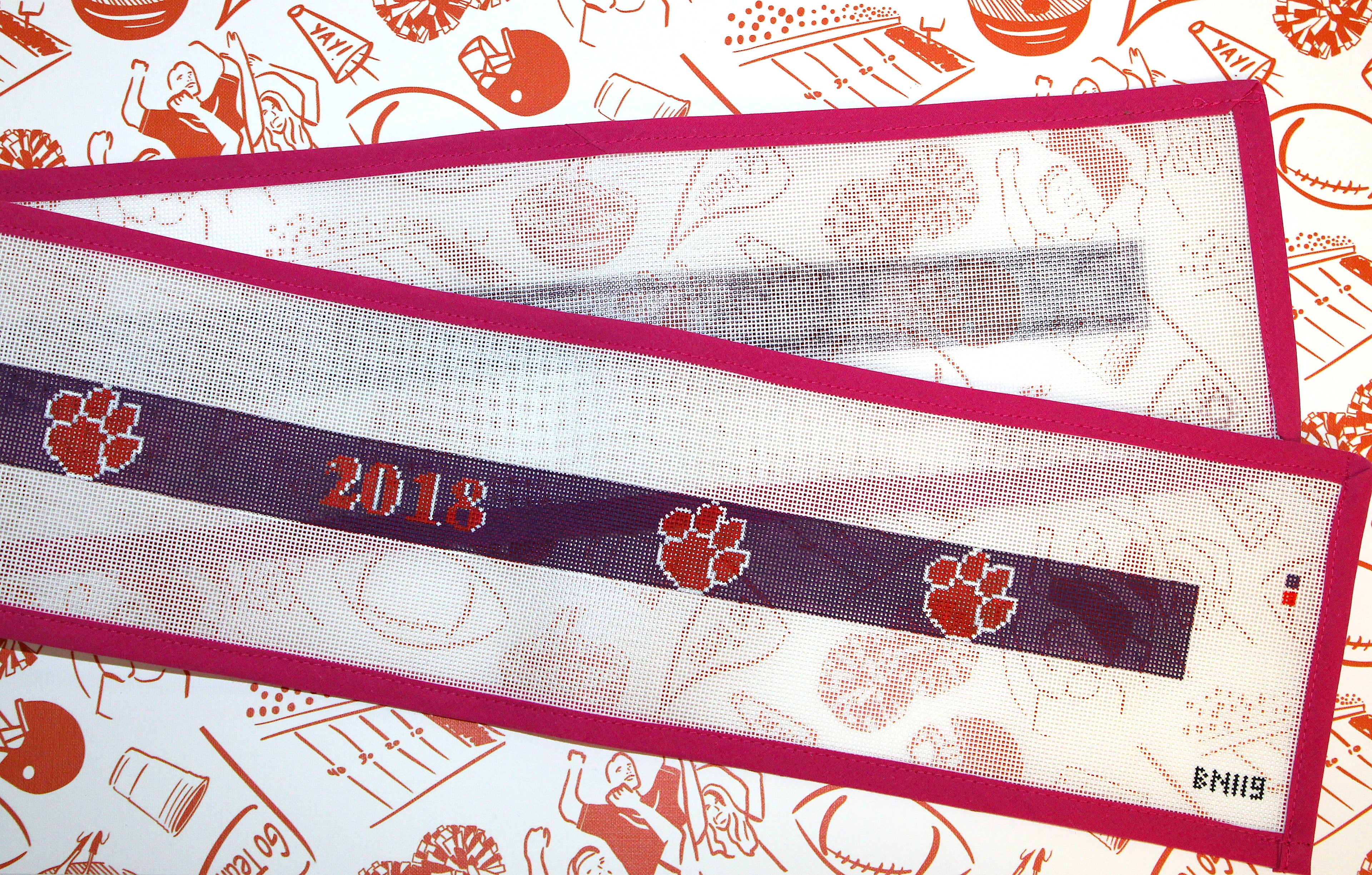 Clemson Championship Belt Needlepoint Canvas