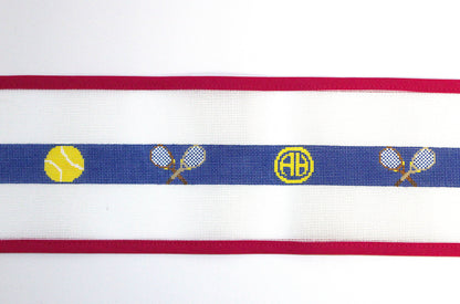 Alamo Heights Tennis Belt Needlepoint Canvas