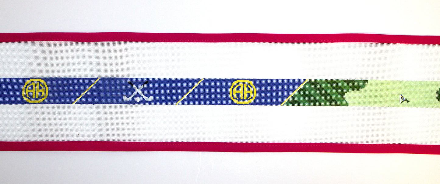 Alamo Heights Golf Belt Needlepoint Canvas