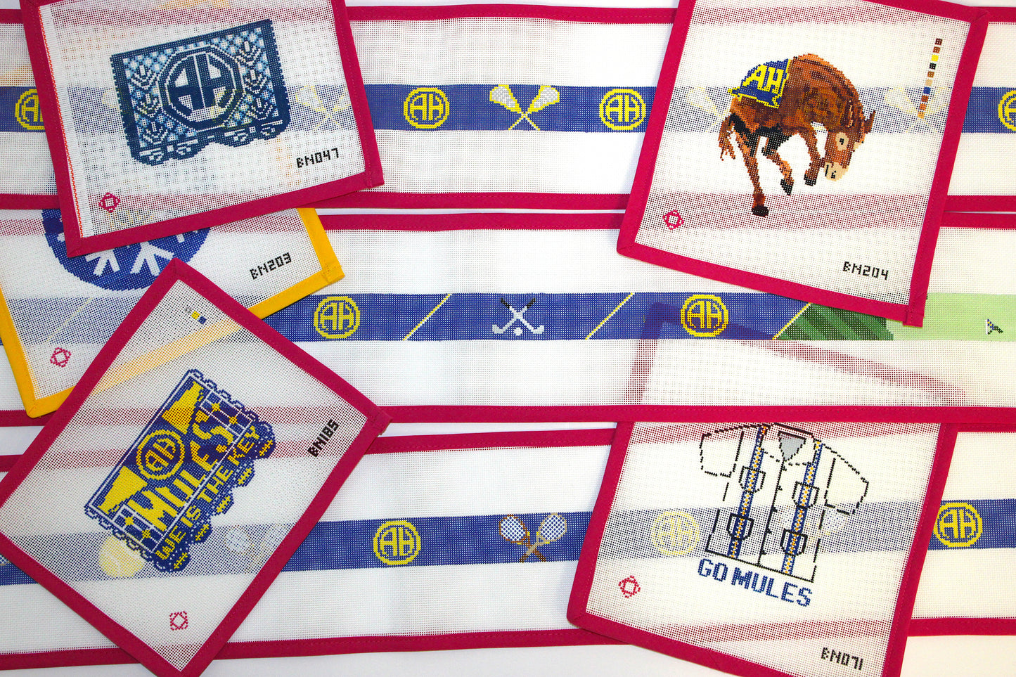 Alamo Heights Lacrosse Belt Needlepoint Canvas