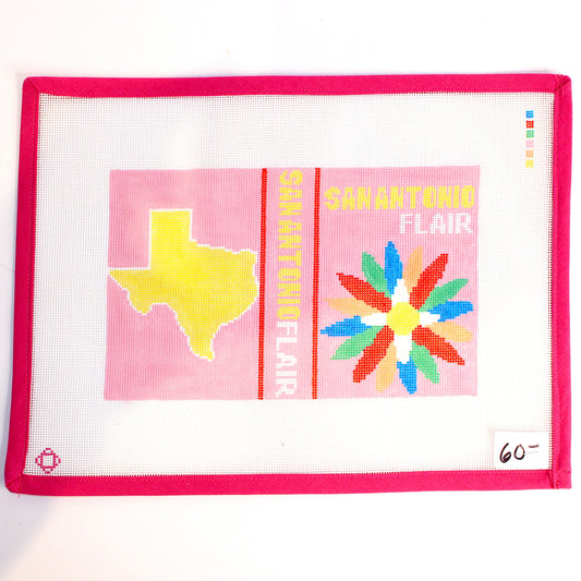 San Antonio Flair Cover Needlepoint Canvas