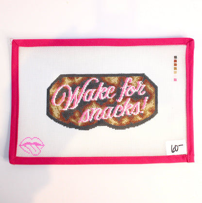 "Wake for Snacks!" Clutch Insert Needlepoint Canvas (Tongue-In-Chic)