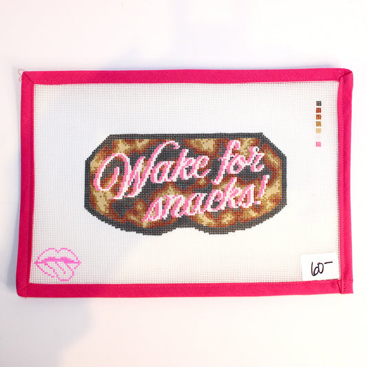 "Wake for Snacks!" Clutch Insert Needlepoint Canvas (Tongue-In-Chic)