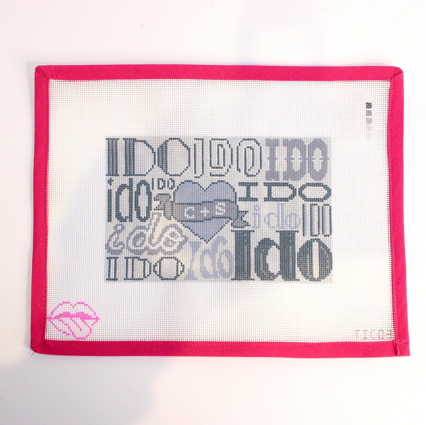 "I Do" Clutch Insert Needlepoint Canvas (Tongue-in-Chic)