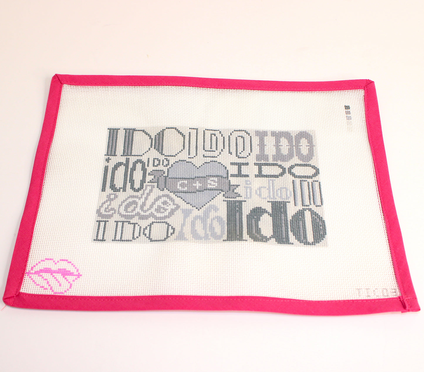 "I Do" Clutch Insert Needlepoint Canvas (Tongue-in-Chic)